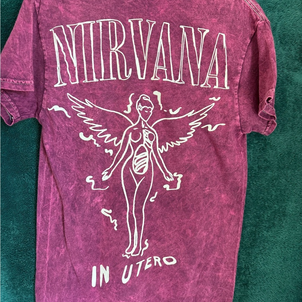 NIRVANA Purple Graphic Tee S